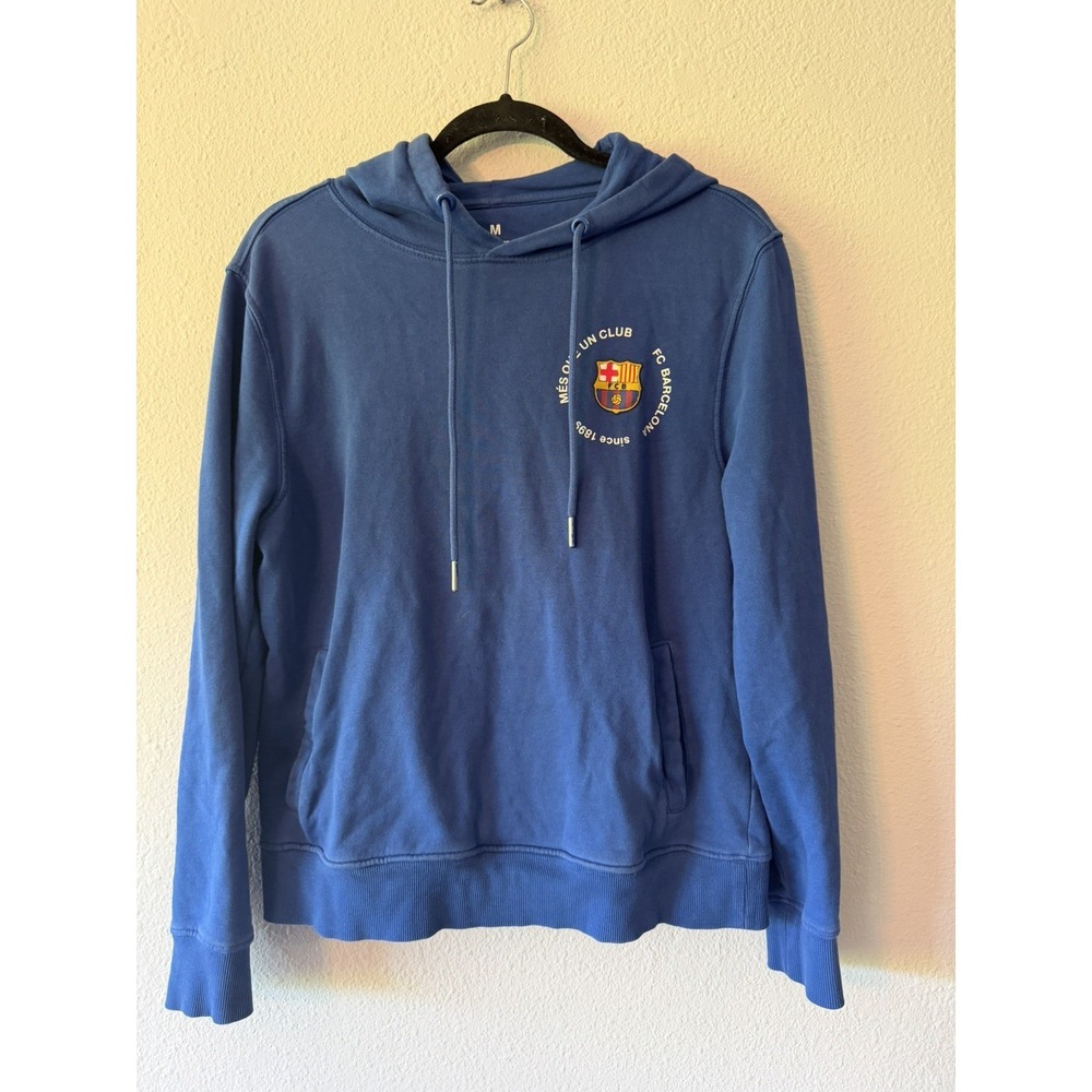 Men's FC Barcelona Since 1899 Hoodie Blue Size Medium Barca Official
